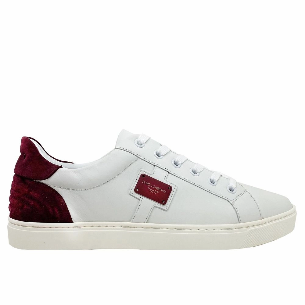 Slip On Sneakers Walmart Dolce & Gabbana White Calfskin Low Top Sneakers