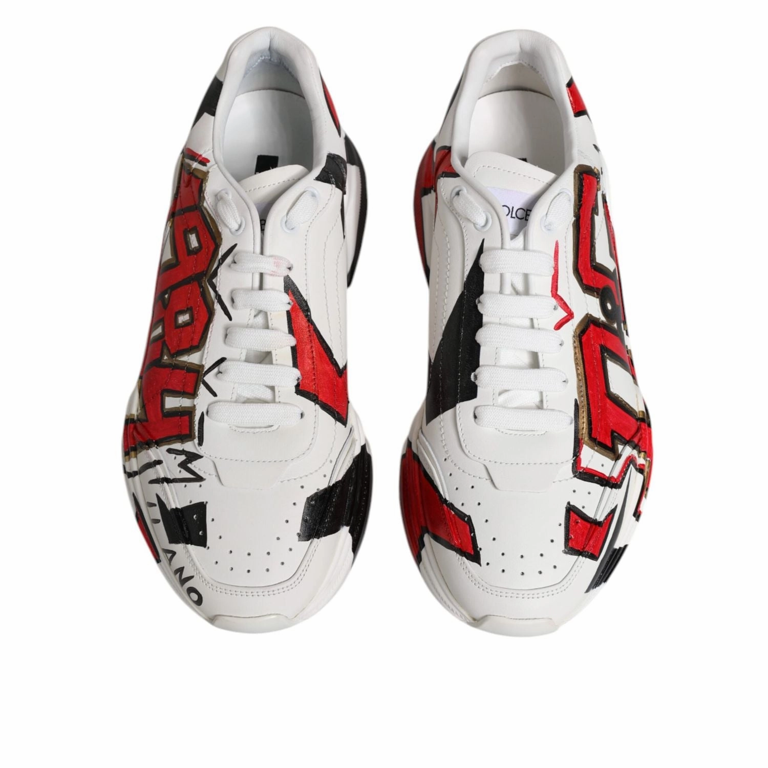 Dolce & Gabbana White Daymaster Hand Painted Sneakers Shoes Outlet Sneakers