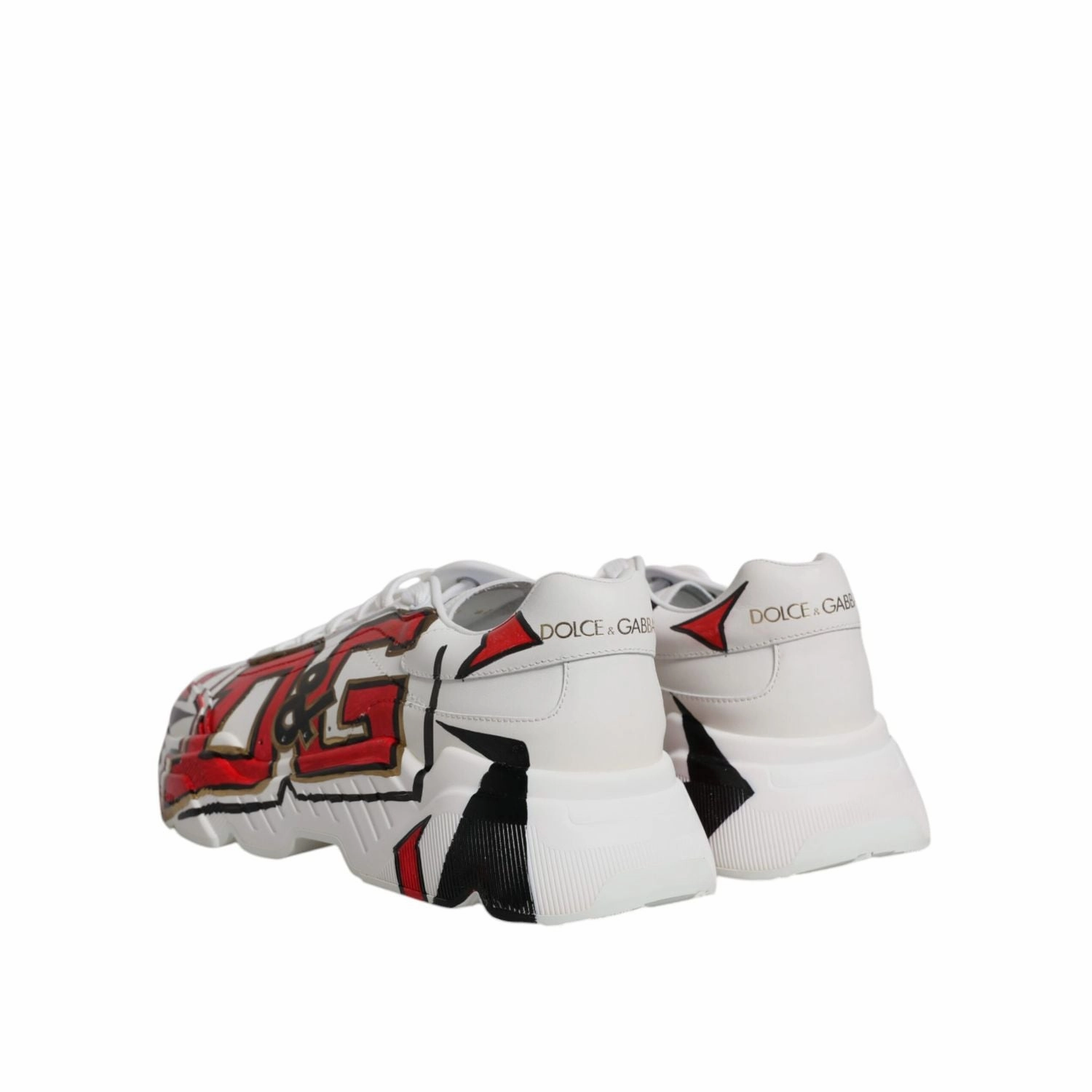 Dolce & Gabbana White Daymaster Hand Painted Sneakers Shoes Sneakers That Make You Taller