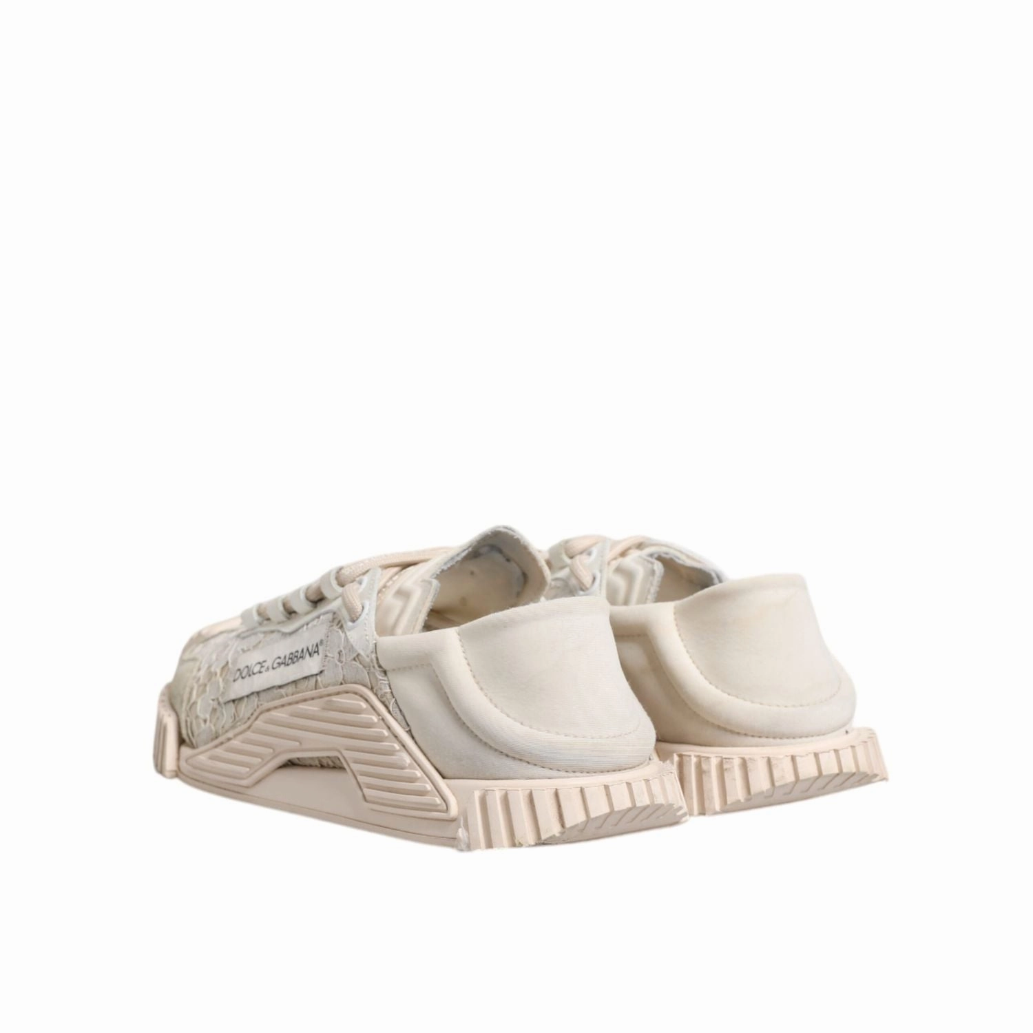 Dolce & Gabbana White Lace NS1 Low Top Sneaker Sports Shoes Steven Madden Sneakers