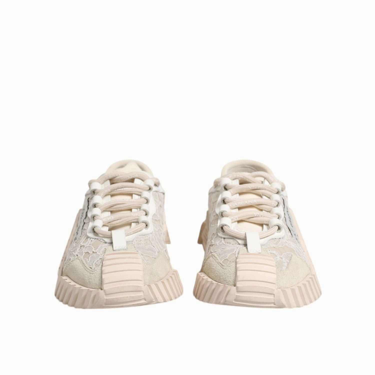 Spin Sneakers Dolce & Gabbana White Lace NS1 Low Top Sneaker Sports Shoes