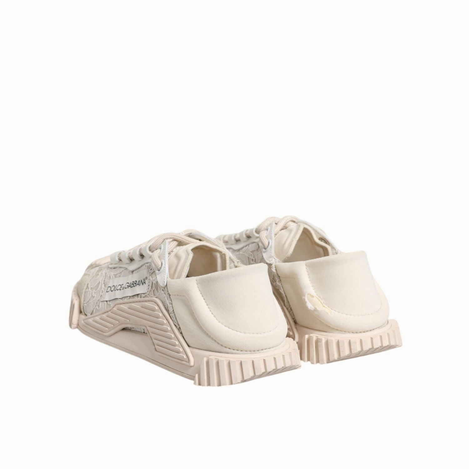 Dolce & Gabbana White Lace NS1 Low Top Sneaker Sports Shoes Casual Jordan Sneakers