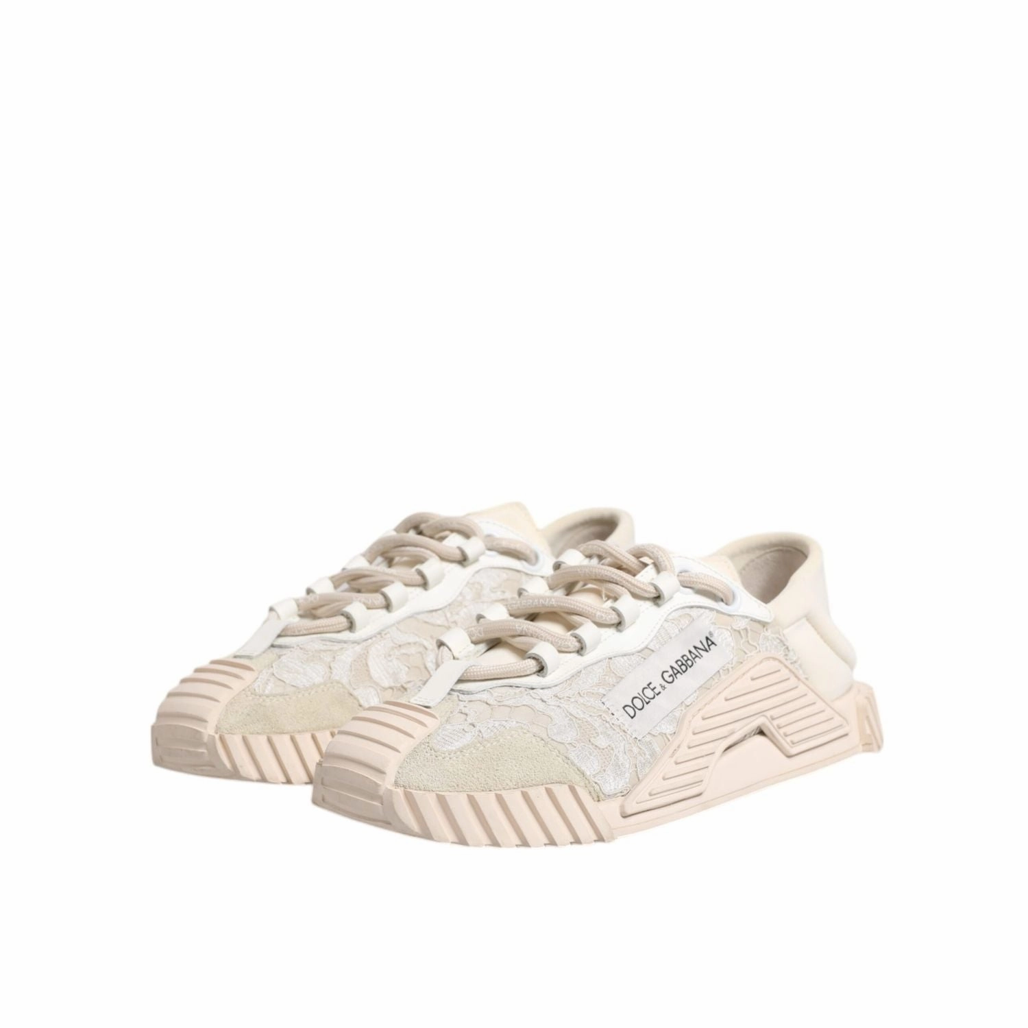Dolce & Gabbana White Lace NS1 Low Top Sneaker Sports Shoes Medicare Sneakers Program