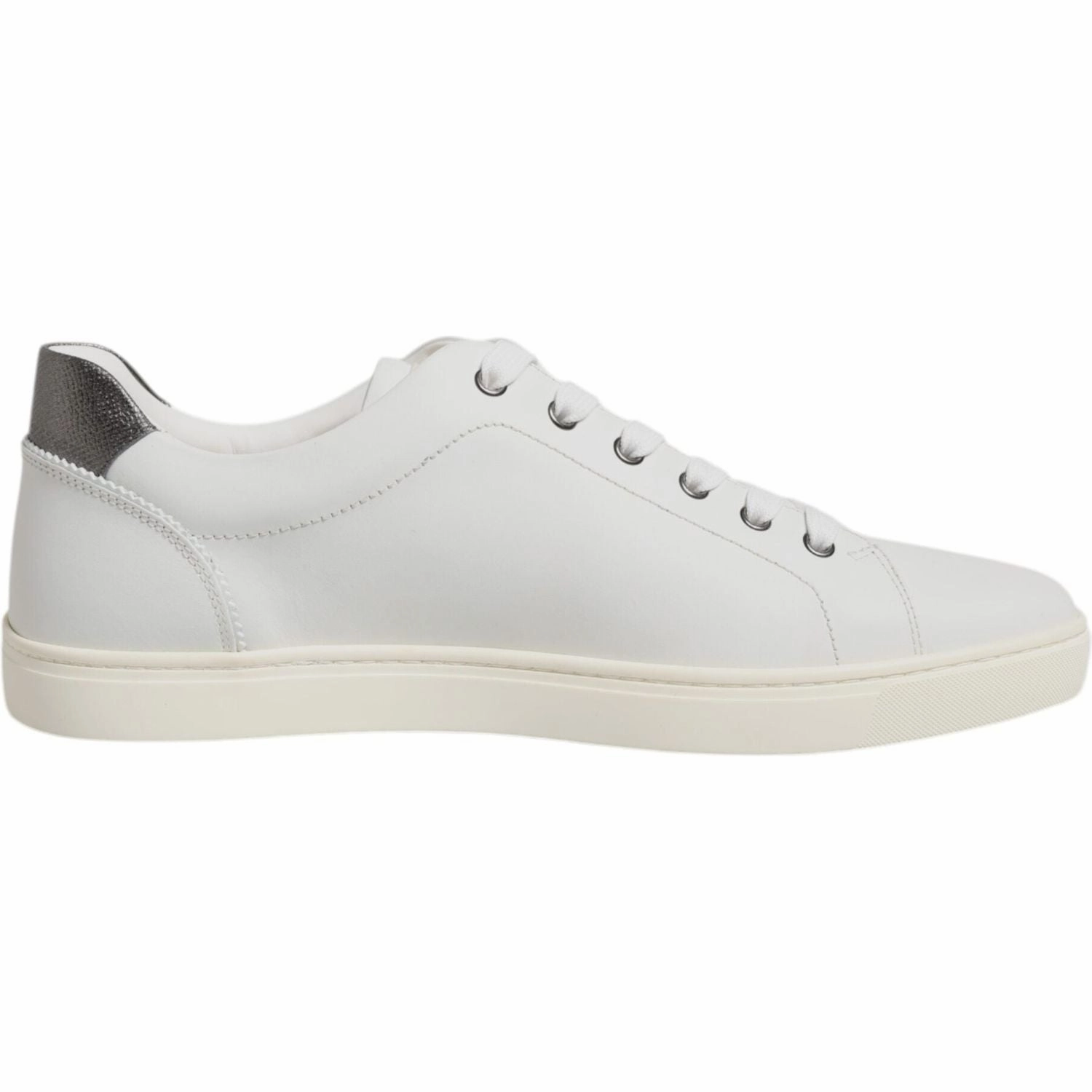 Dolce & Gabbana White Leather Heart Embellished Sneakers Shoes Berness Sneakers