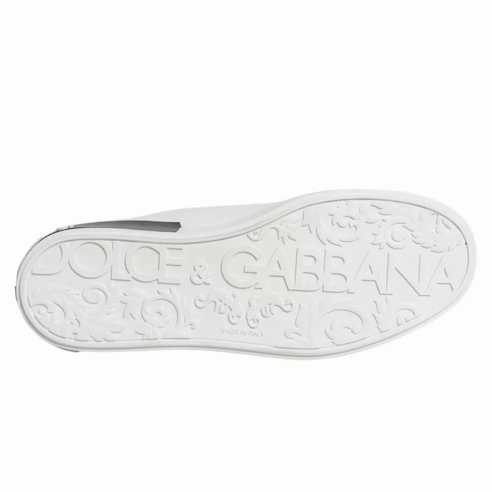 Dolce & Gabbana White Leather Logo Portofino Sneaker Shoes Og Sneakers