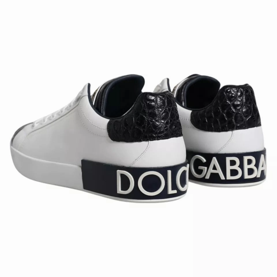Birkenstock Sneakers Dolce & Gabbana White Leather Logo Portofino Sneaker Shoes