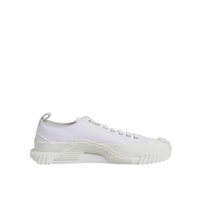 Crochet Sneakers Dolce & Gabbana White Leather Low Top NS1 Sneakers Shoes