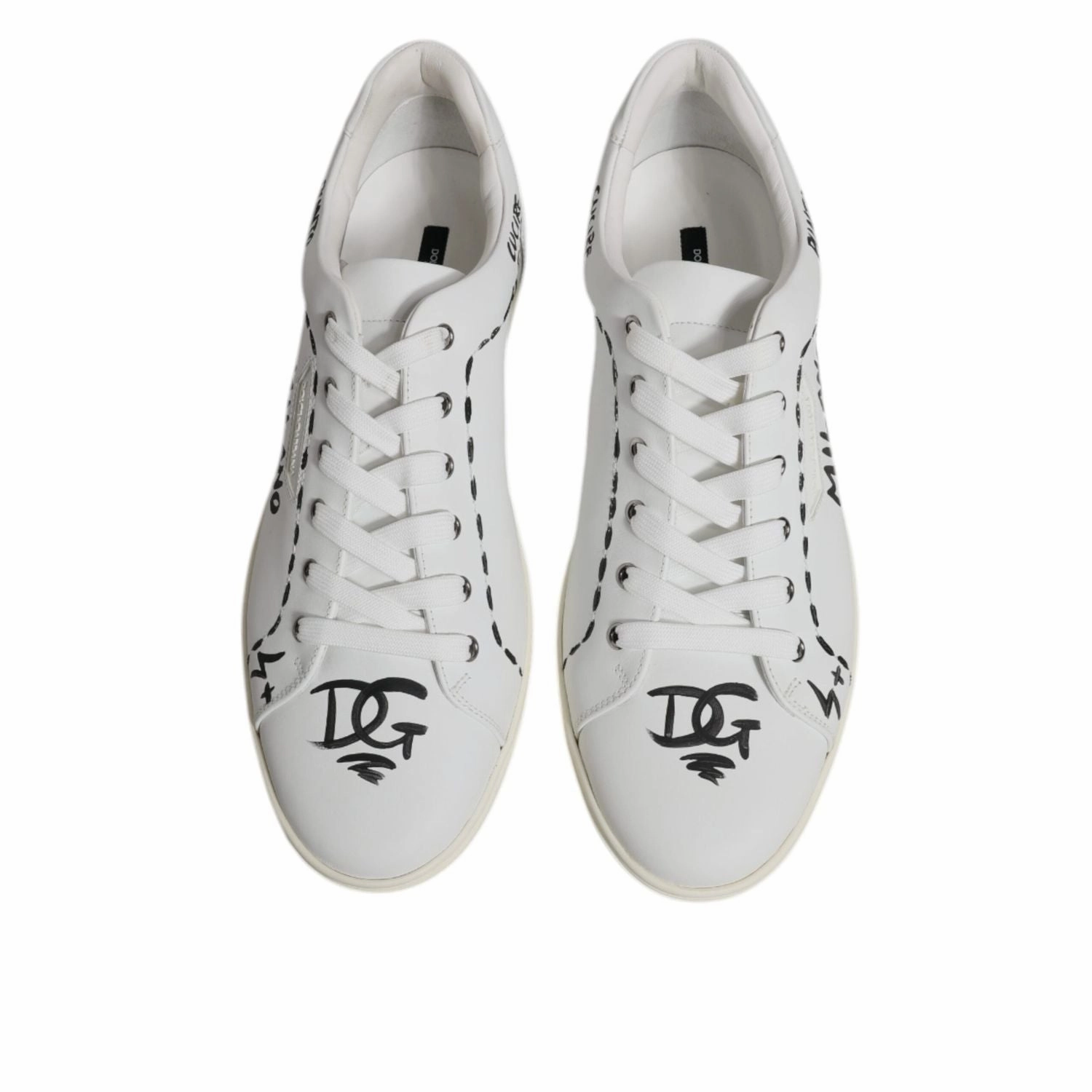 Sneakers Crossfit Dolce & Gabbana White Leather Milano Low Top Sneakers Shoes