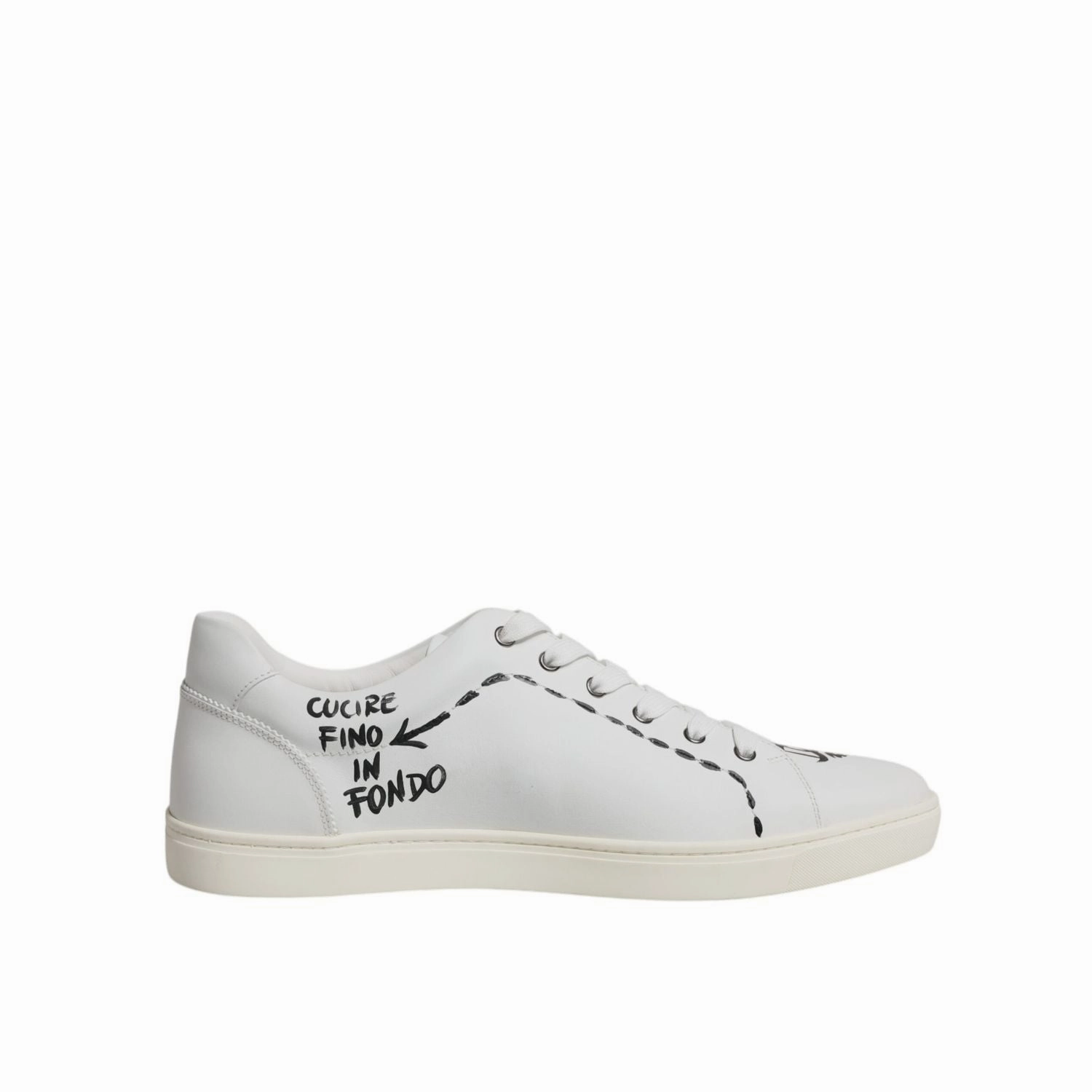 Of Sneakers Dolce & Gabbana White Leather Milano Low Top Sneakers Shoes