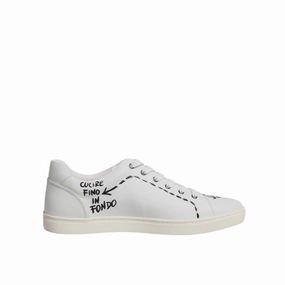 Track Sneakers Sale Dolce & Gabbana White Leather Milano Low Top Sneakers Shoes