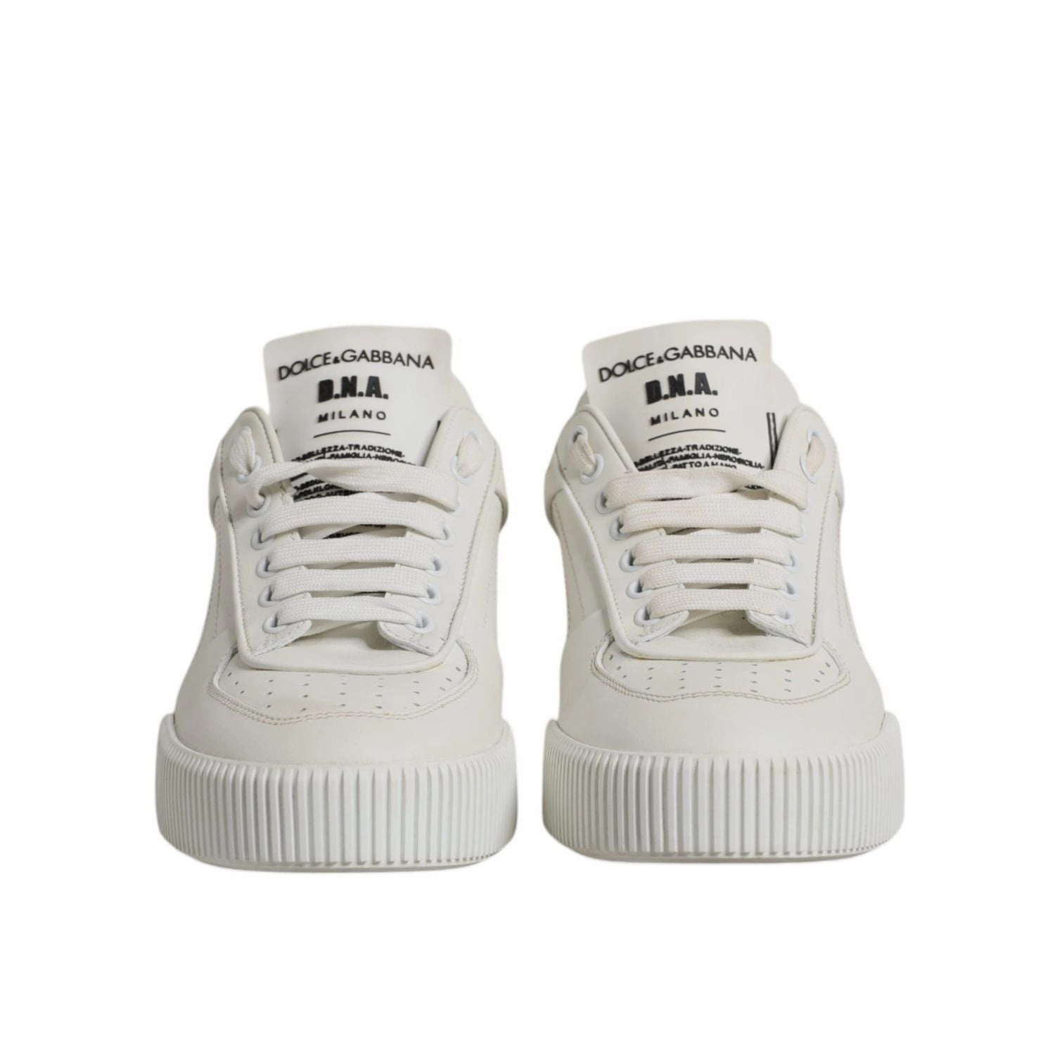 Best Sneakers For Gout Dolce & Gabbana White Miami Leather Low Top Sneakers Shoes