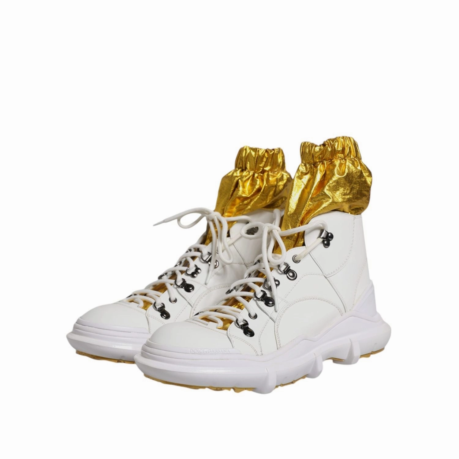 Bobs Sneakers Dolce & Gabbana White Nylon Galileo High Top Sneakers Shoes