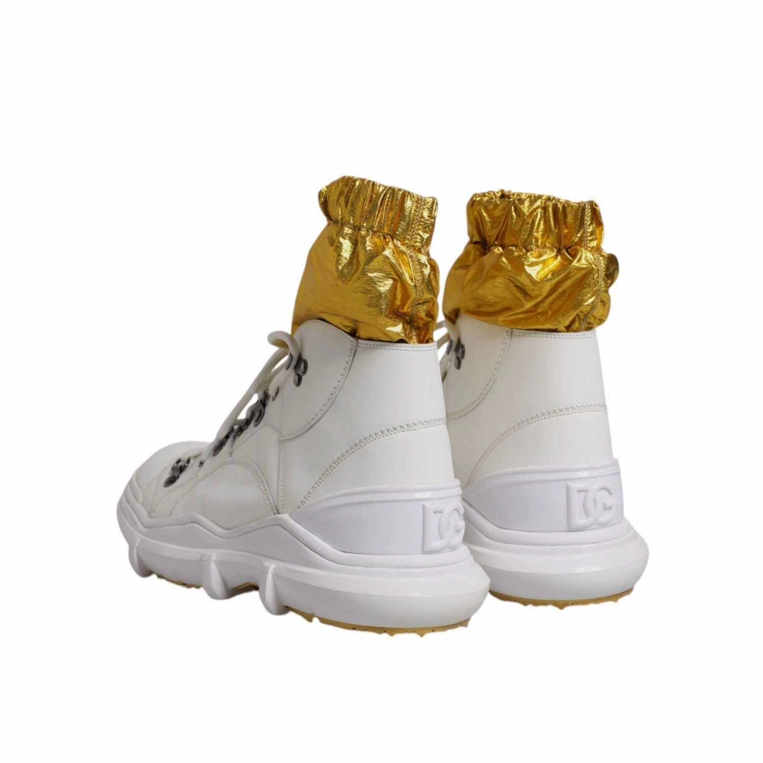 Dolce & Gabbana White Nylon Galileo High Top Sneakers Shoes Boots That Feel Like Sneakers