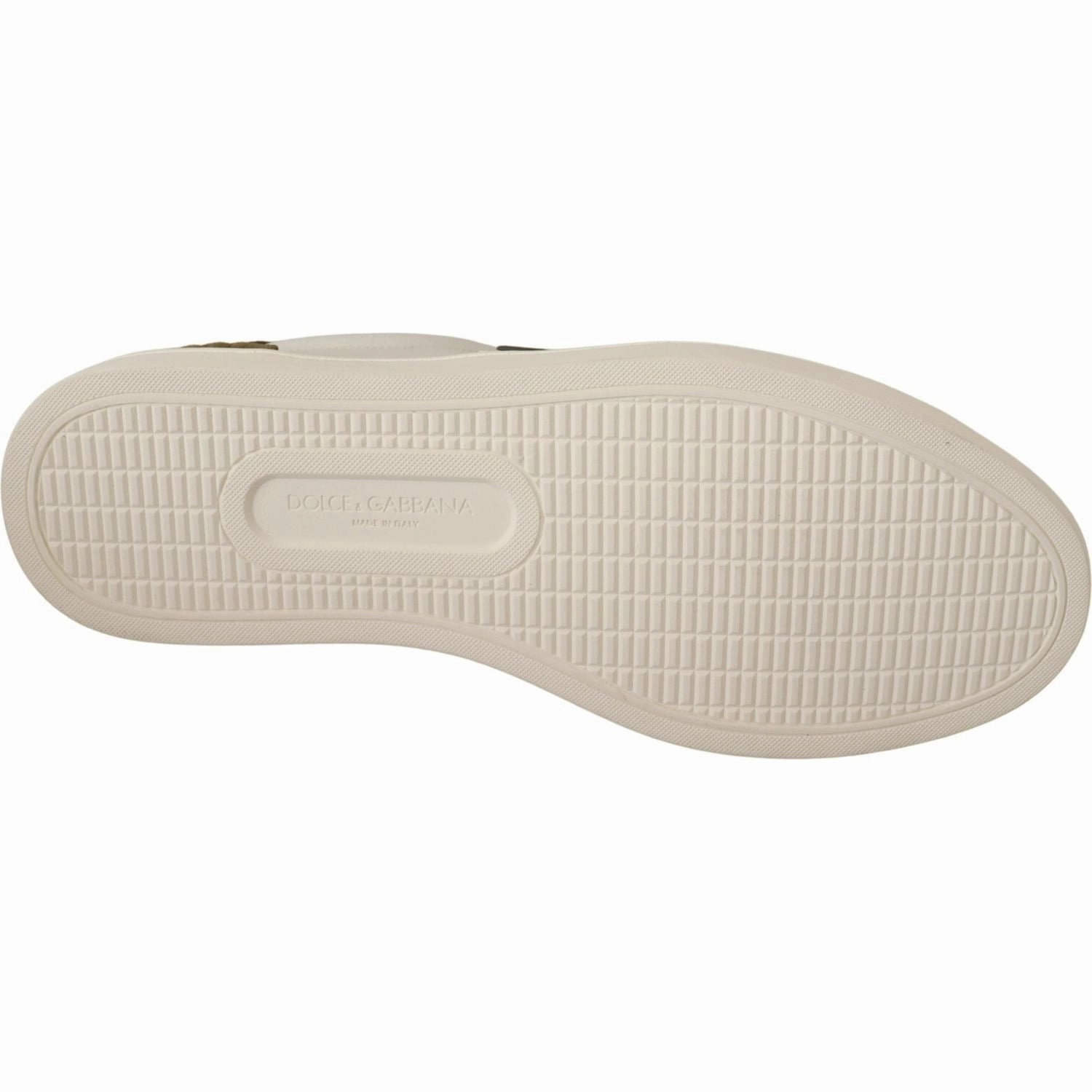 Woven Casual Shoes Dolce & Gabbana White Suede Leather Mens Low Tops Sneakers