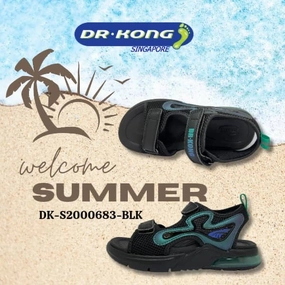 Lime Sandals DR.KONG KIDS  TOTAL CONTACT SANDALS DK-S2000683-BLK