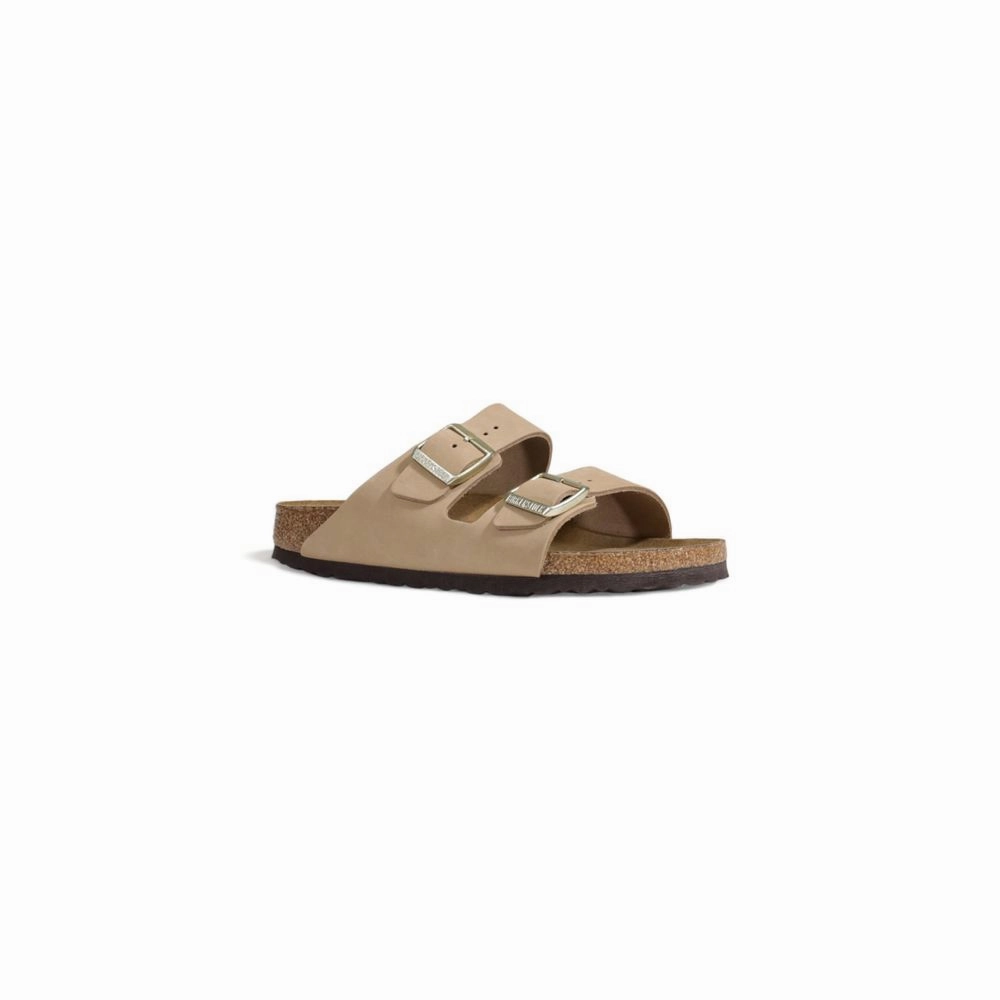Birkenstock Beige Nubuc Leather Slippers Sandals Grand Antigua