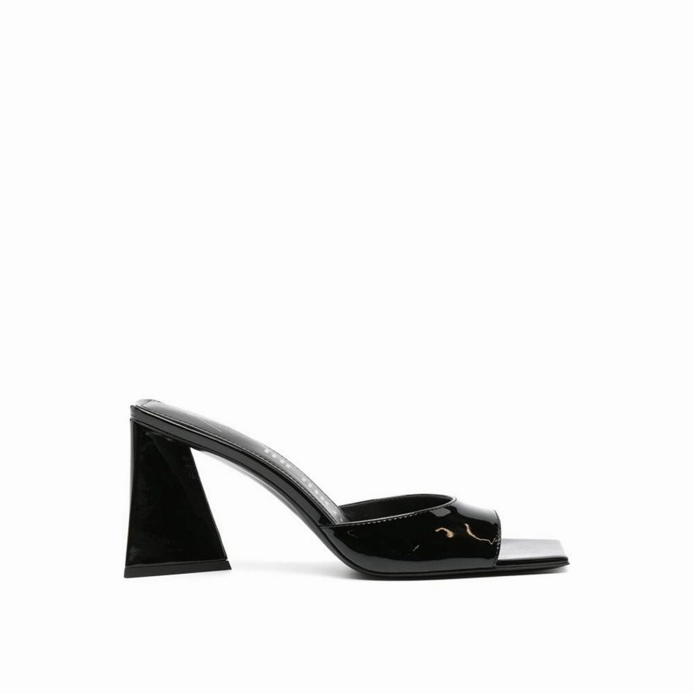 90s Sandals The Attico Black Calfskin Stiletto Heel Sandals