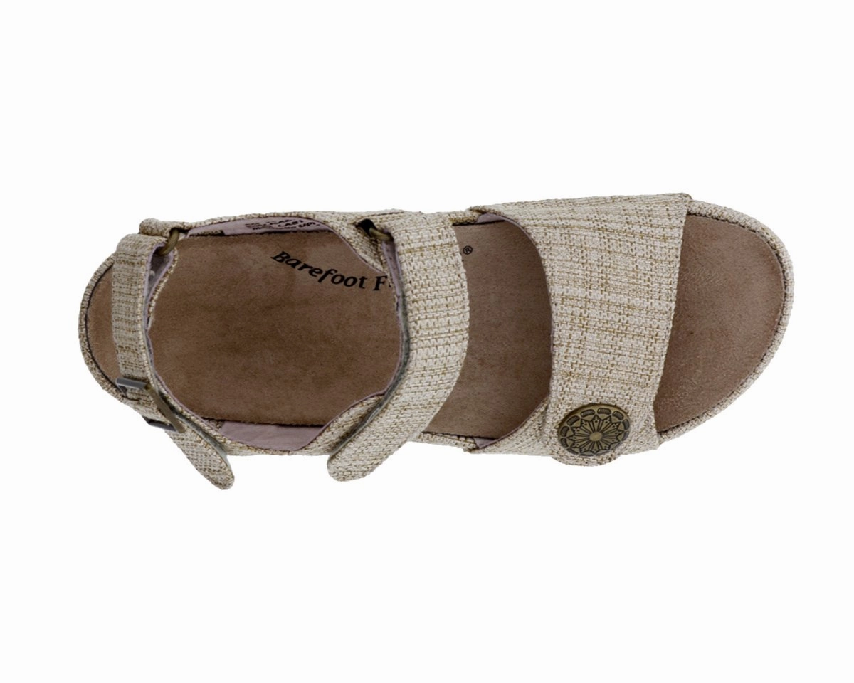 Sundance Sandals Drew Workaround Women Hook And Loop Sandal In Natural Fabric