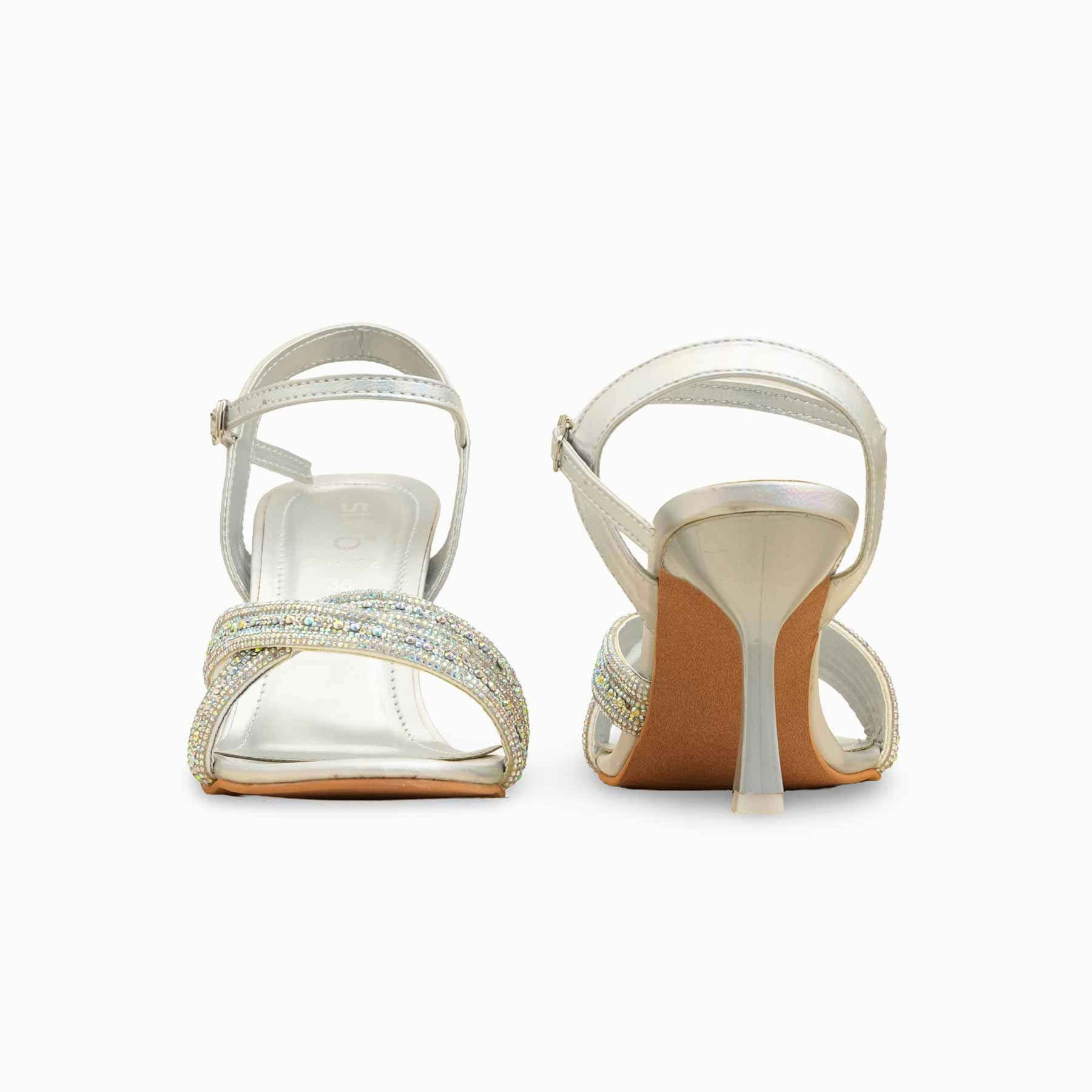 Silver Fancy Women Sandal FN6182 Sandals Saint Vincent