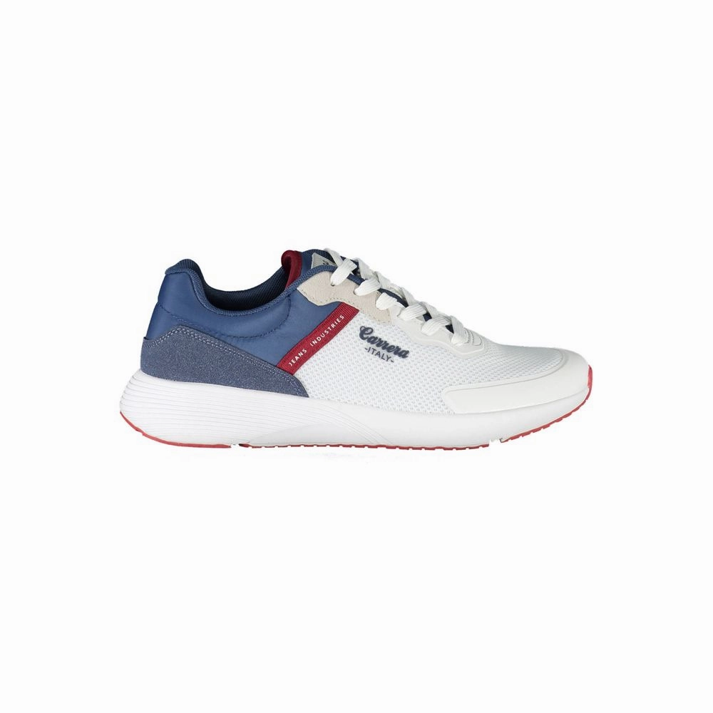 Tennis Casual Shoes Sleek White Sports Sneakers with Contrast Accents