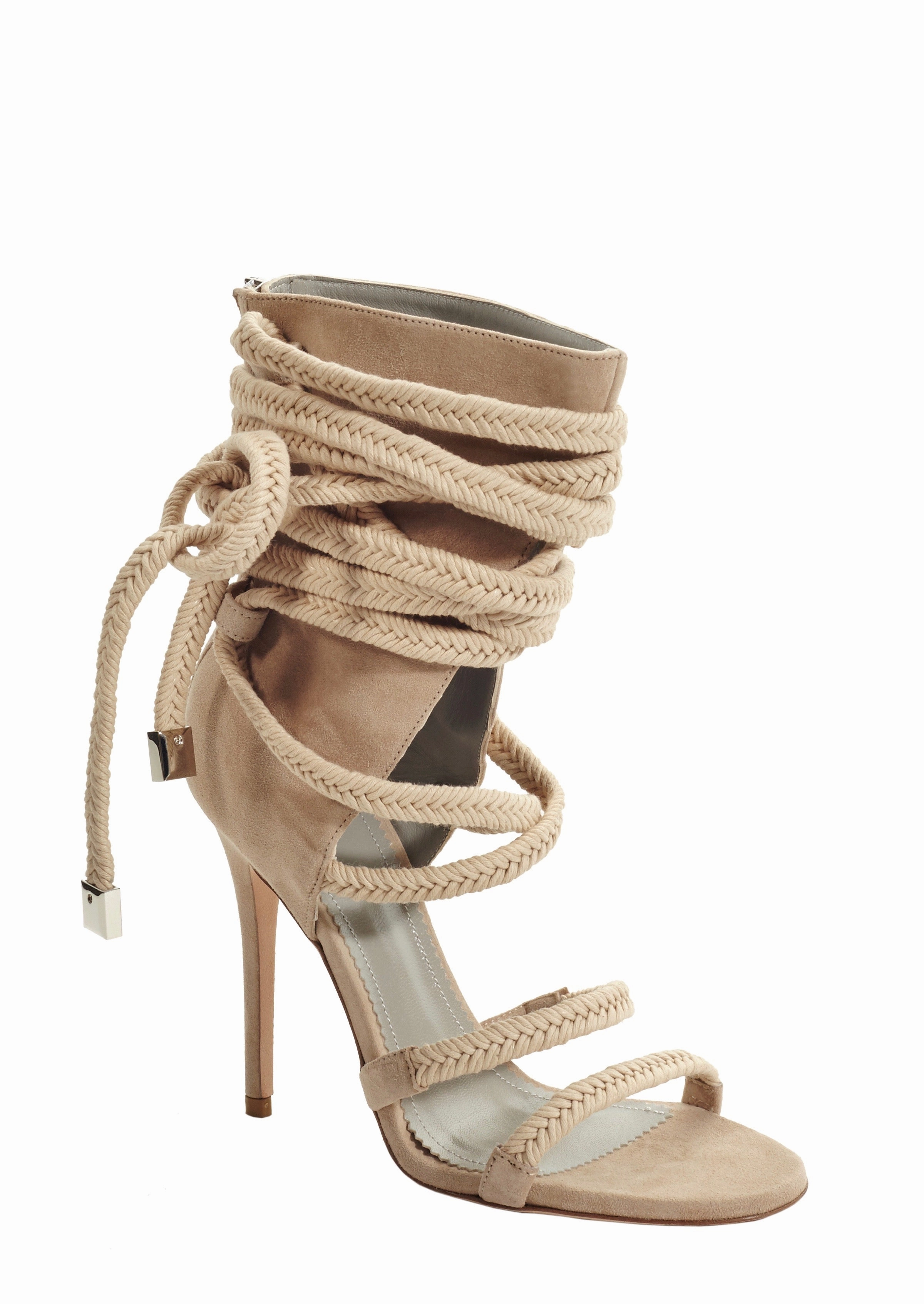 Voya Infinity Sandals COSIMA CREAM SUEDE SANDALS