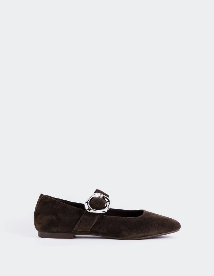 Vady Brown Suede Kinds Of Flat Shoes