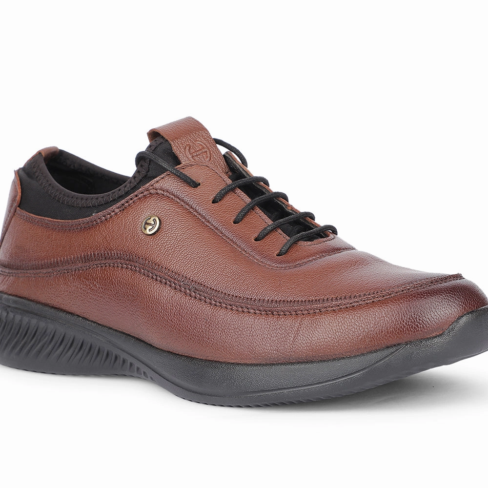 Healers Casual Tan Lacing Shoes For Men A576-07 By Liberty Size 10.5 Slip On Width Wide Casual Shoes