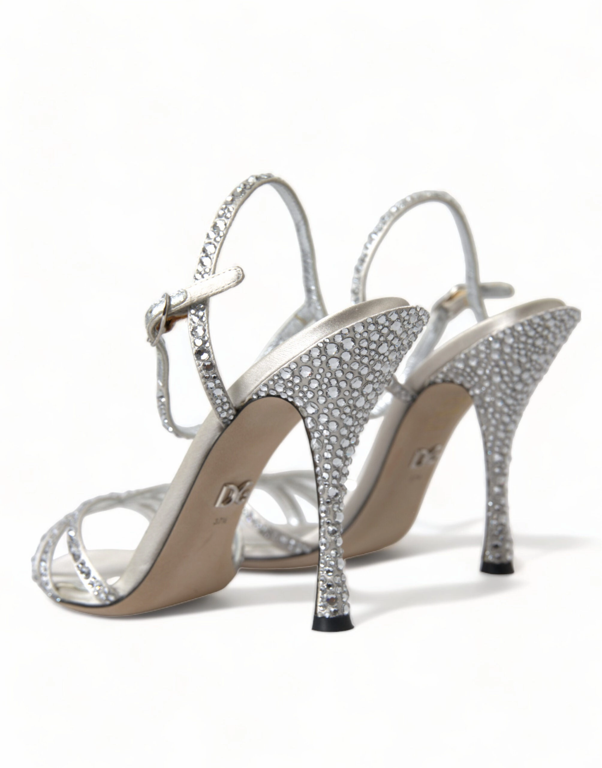 Sandals Images Silver Crystal Ankle Strap Sandals Shoes