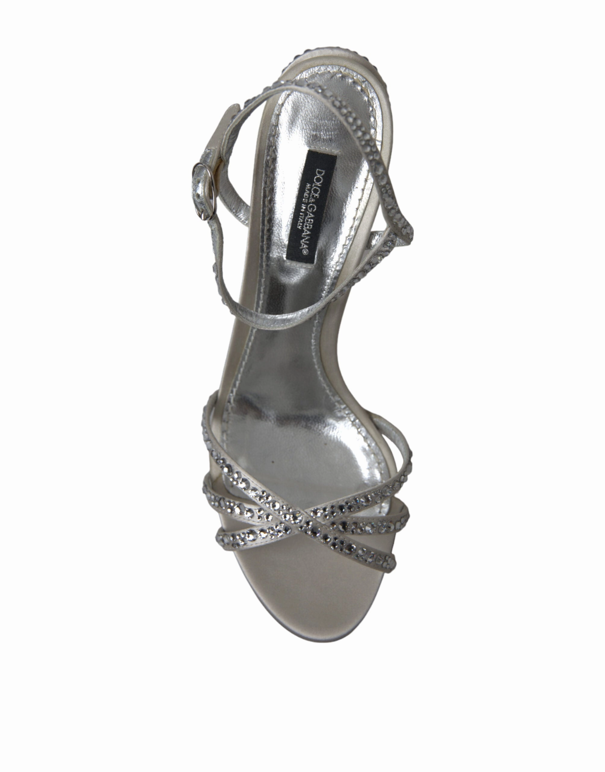 Orthopedic Sandals Silver Crystal Ankle Strap Sandals Shoes