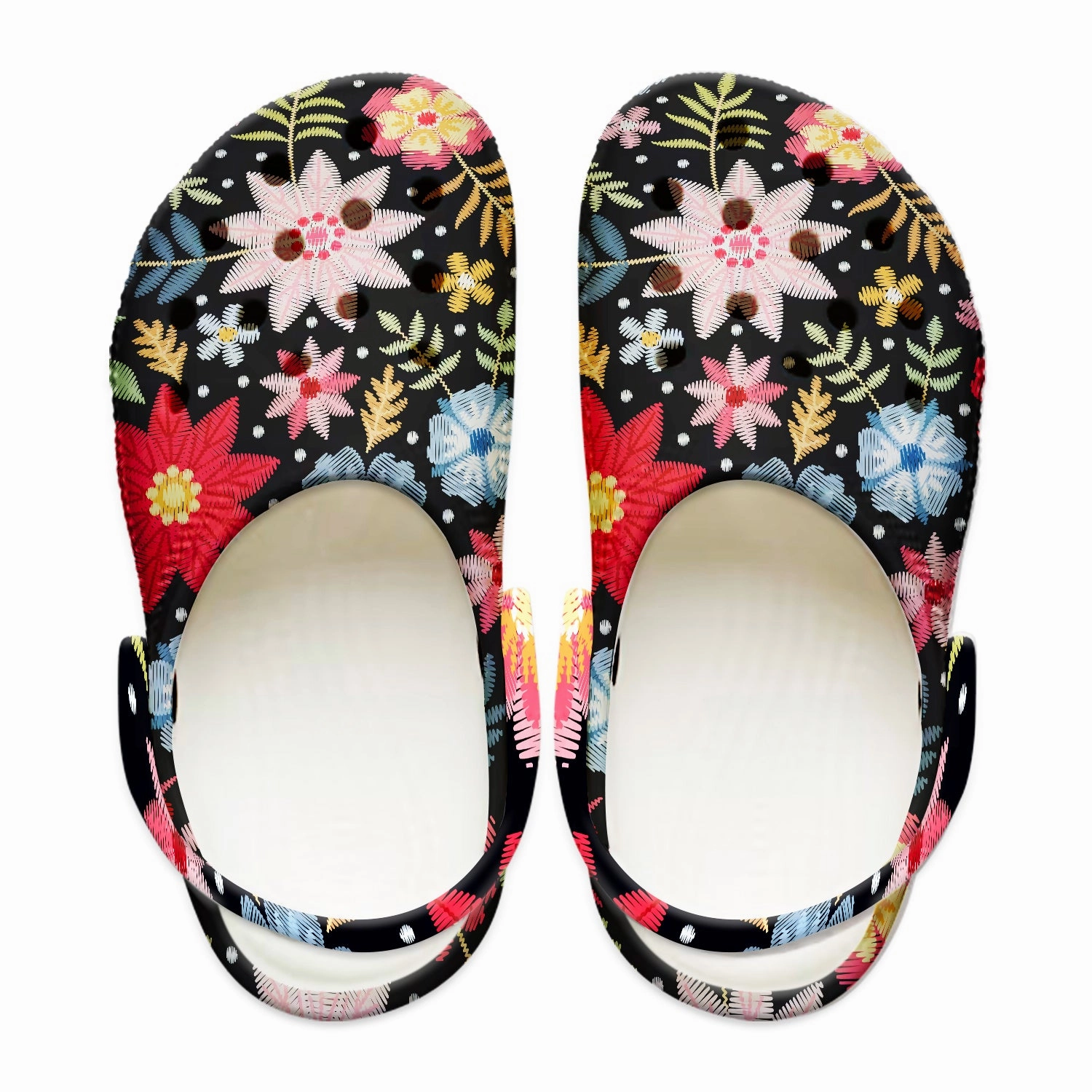 Native Pattern Clog Shoes For Adult and Kid 89191 New Ankle Strap Flat Sandals