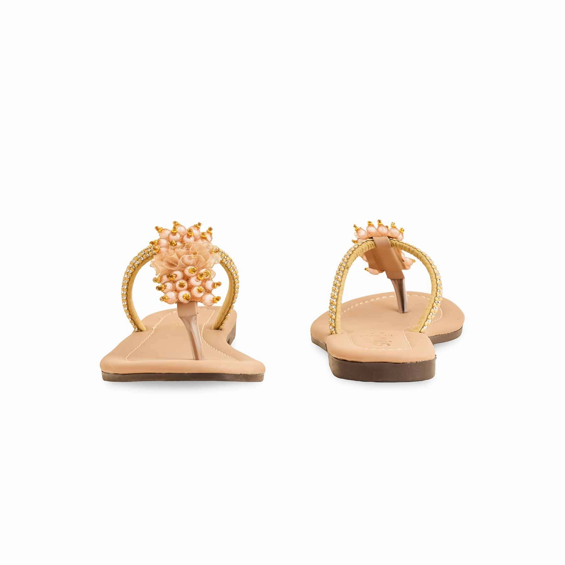 Shoes Leather Casual Fawn Casual Chappal CL1950