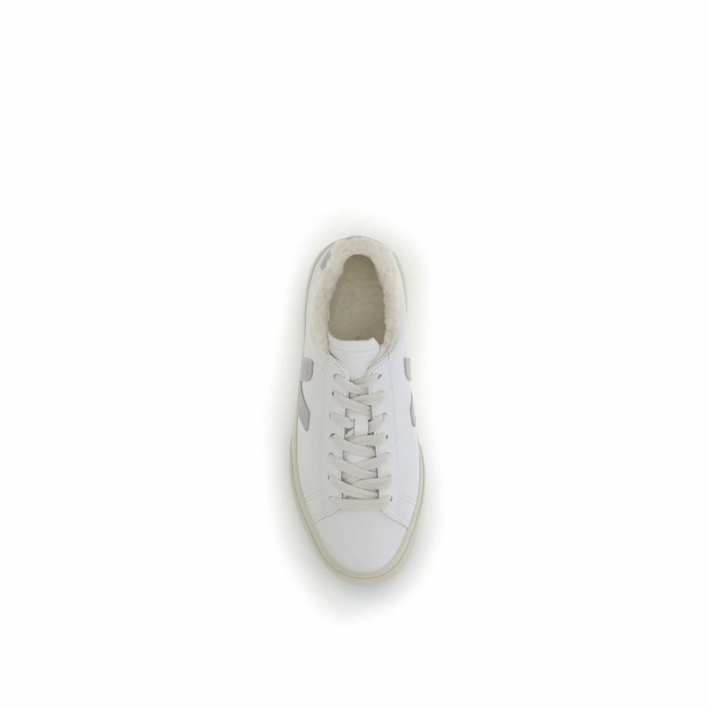 Walk In Sneakers Veja White Calf Leather Bos Taurus Low Top Sneakers
