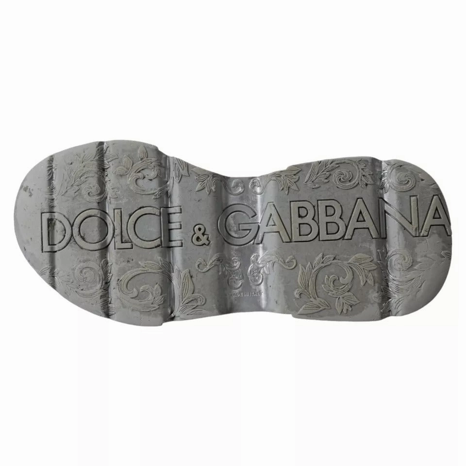 Sneakers Cafe Groton Ct Dolce & Gabbana White Silver Daymaster Low Top Sneakers Shoes