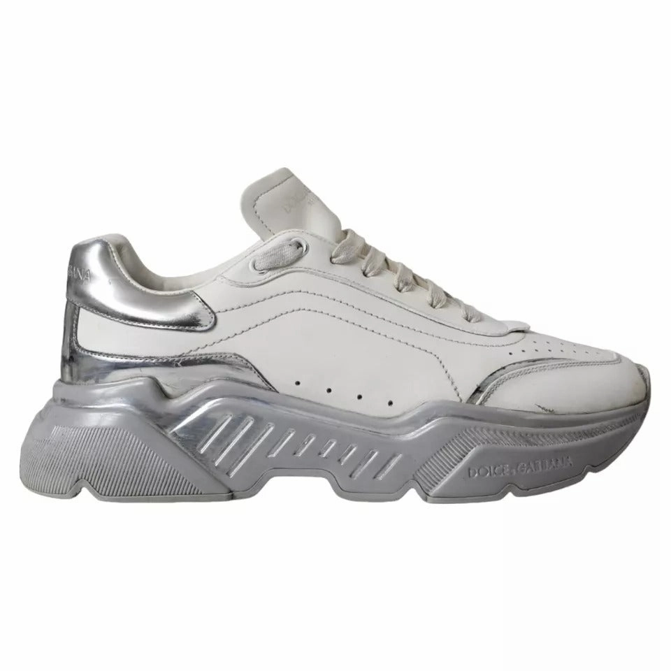 Dolce & Gabbana White Silver Daymaster Low Top Sneakers Shoes New Balance 327 Sneakers