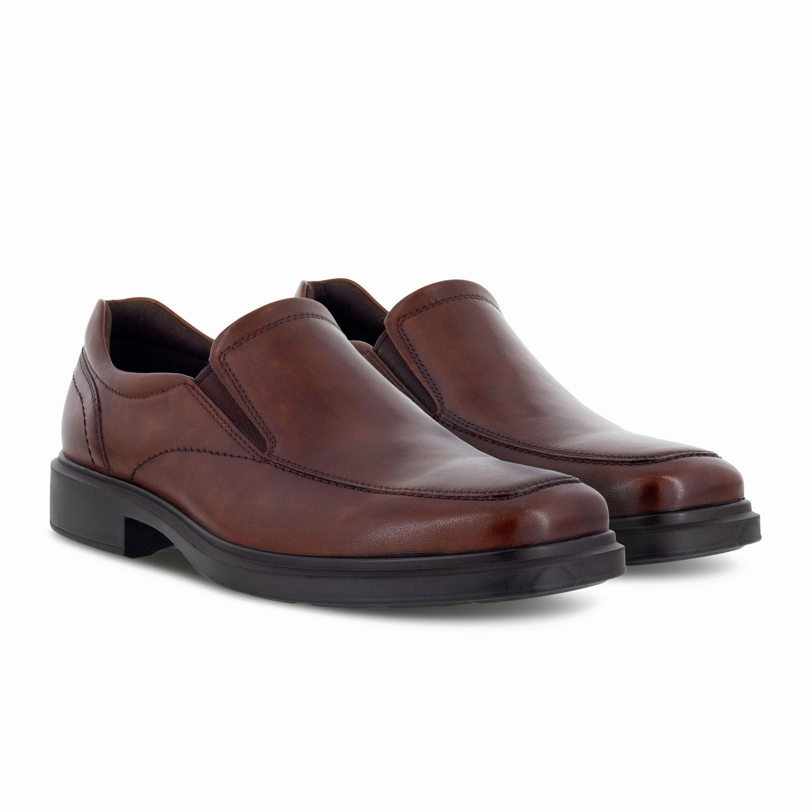 ECCO Helsinki 2.0 Apron Toe Slip On Loafer (Men) - Cognac Casual Arch Support Shoes
