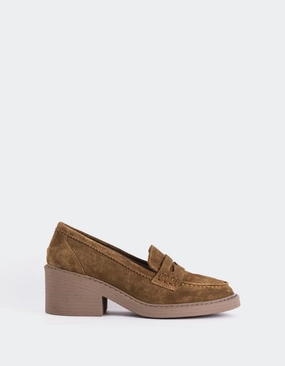 Edessa Tan Suede Loafers Good For Walking