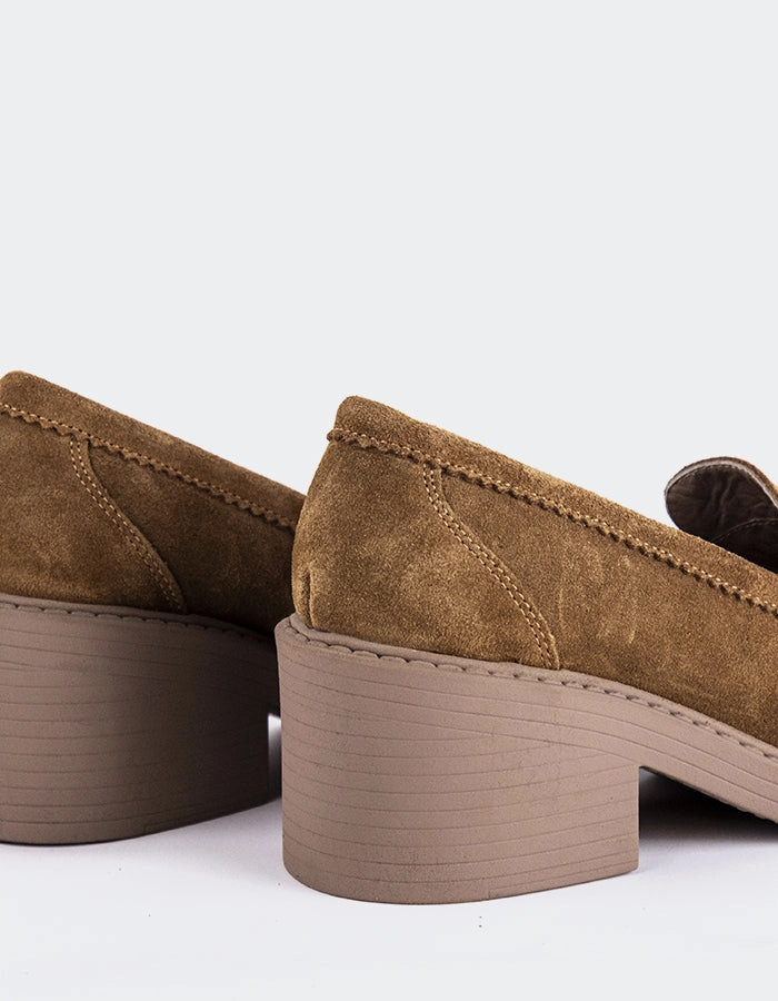 Loafers With Sweatpants Edessa Tan Suede