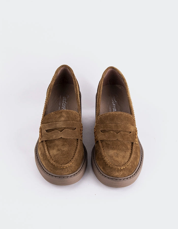 Loafers Chunky Edessa Tan Suede