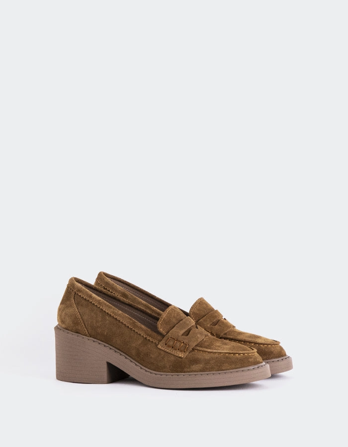 Edessa Tan Suede Shop Loafers