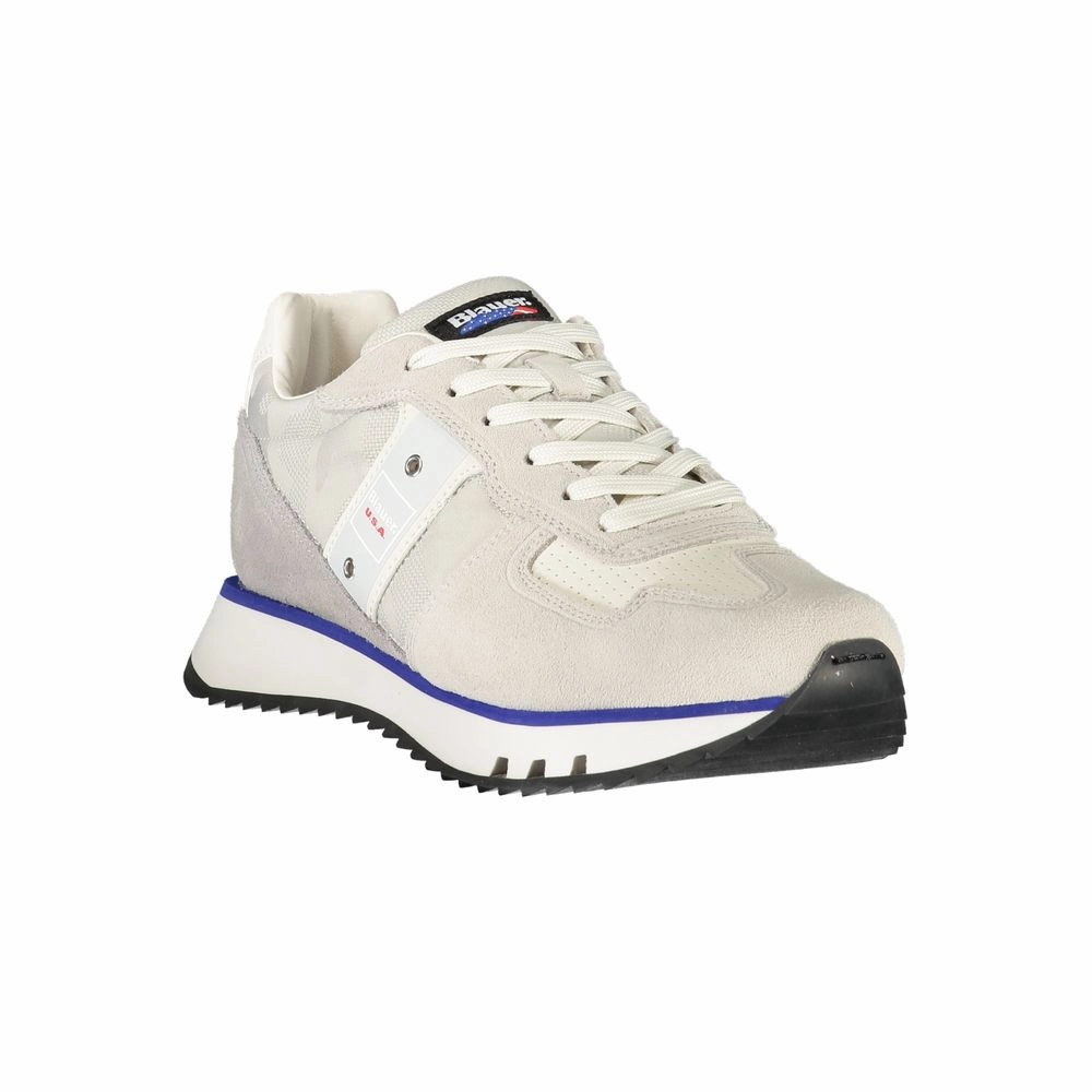 Blauer Gray Leather Men Sneaker Flat Professional Shoes