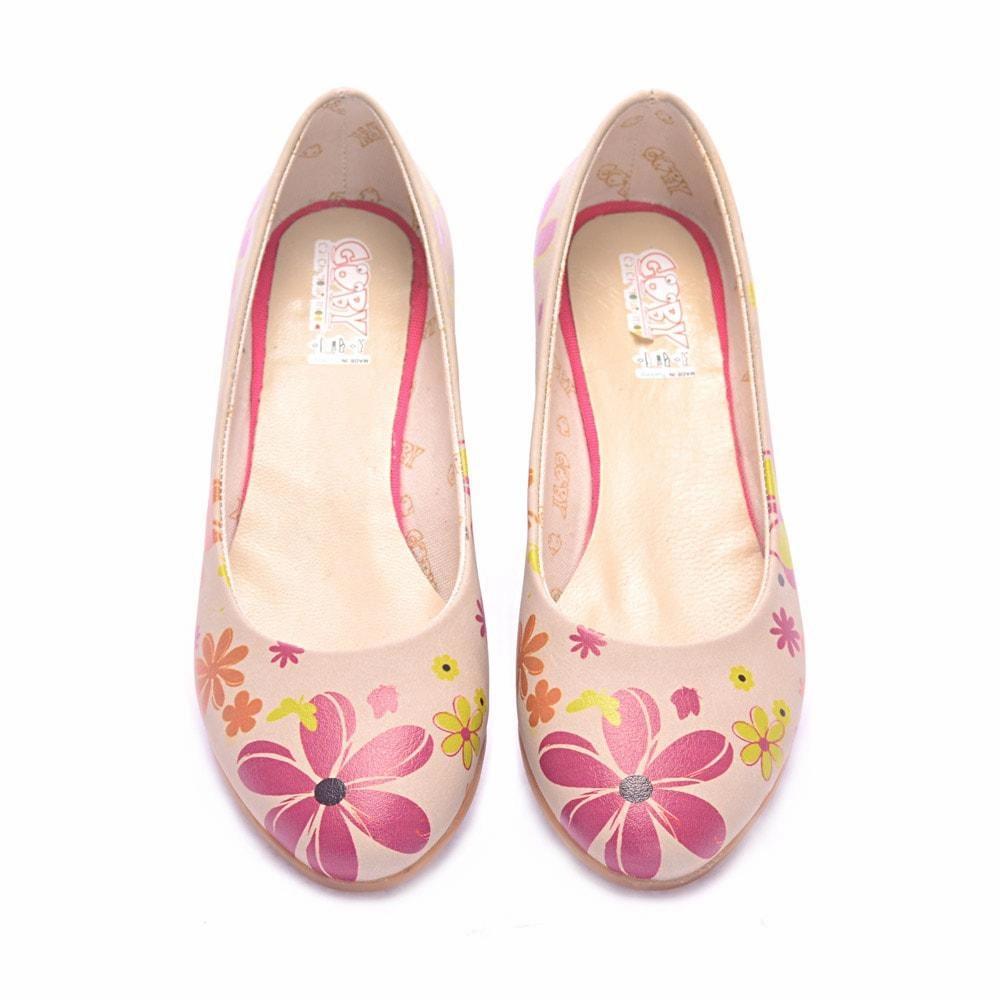 Flat Washable Shoes Flowers Ballerinas Shoes 1003