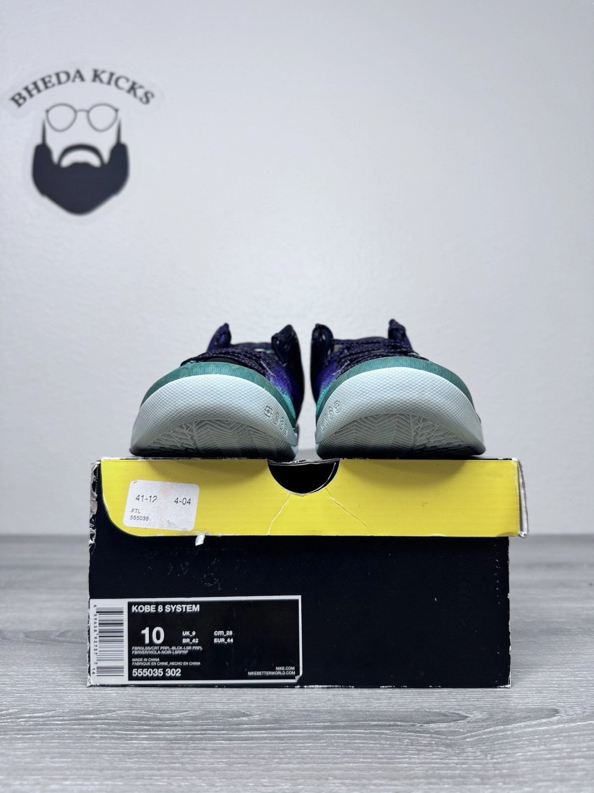 Asics Neon Running Shoes Size 10 - Nike Kobe 8 System Easter Multicolor 555035-302 Preowned Authentic