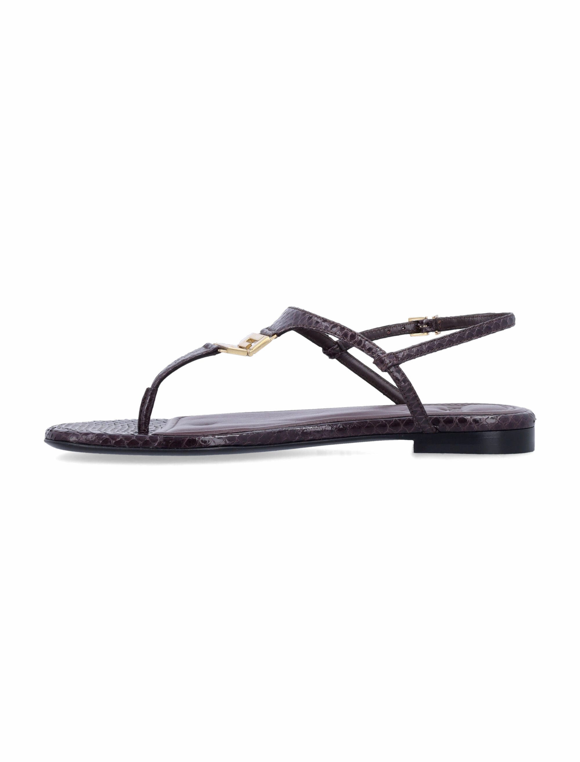 FENDI Elegant T-Bar Sandals with Flat Sole for Women Flat Dressy Shoes