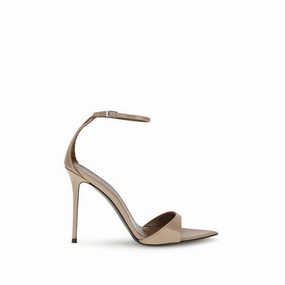 Giuseppe Zanotti Beige Leather Stiletto Heel Sandals Butterfly Sandals