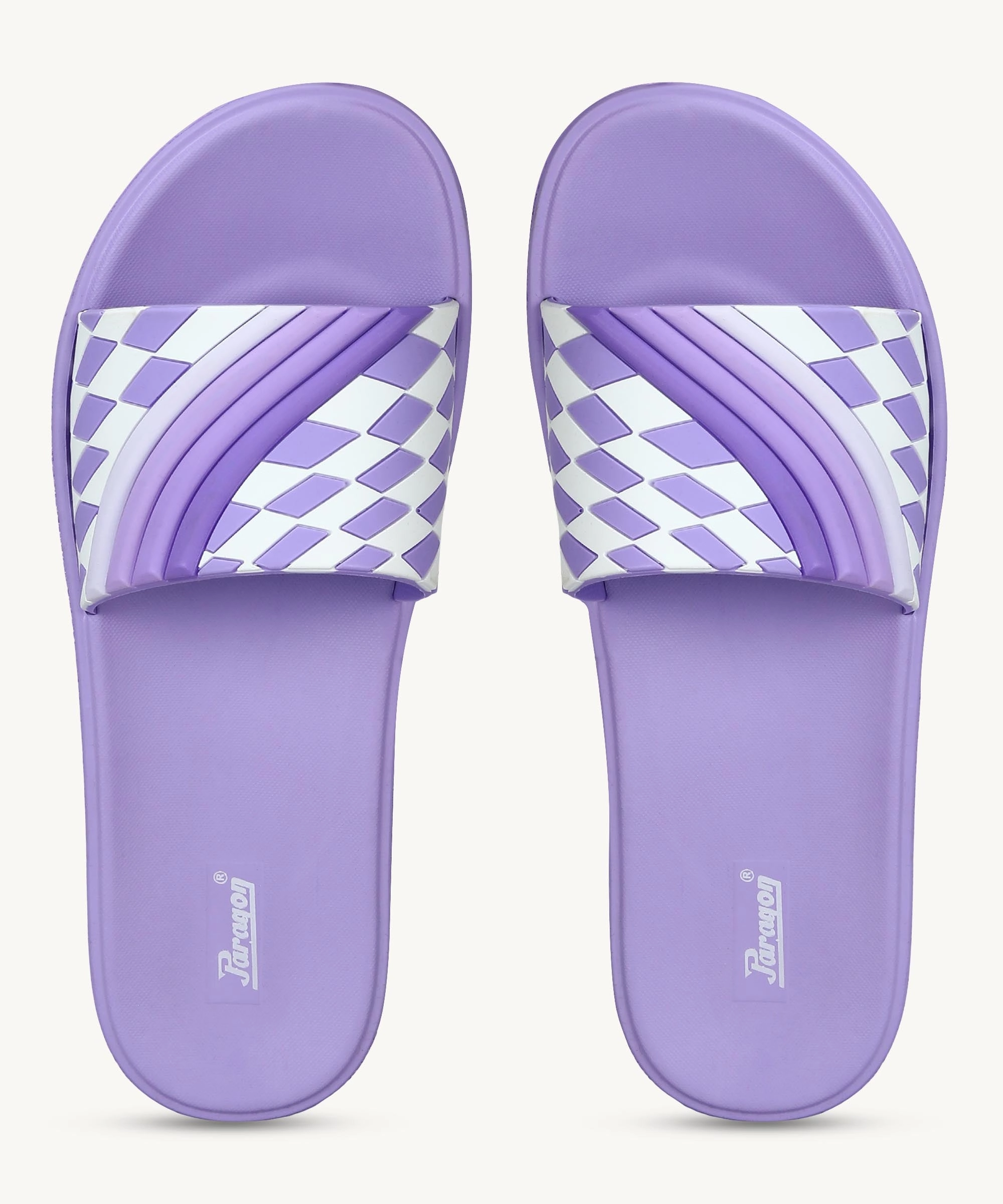 South Beach Flip Flops Paragon Women's Purple Sliders with Cushioned Sole for Everyday Use