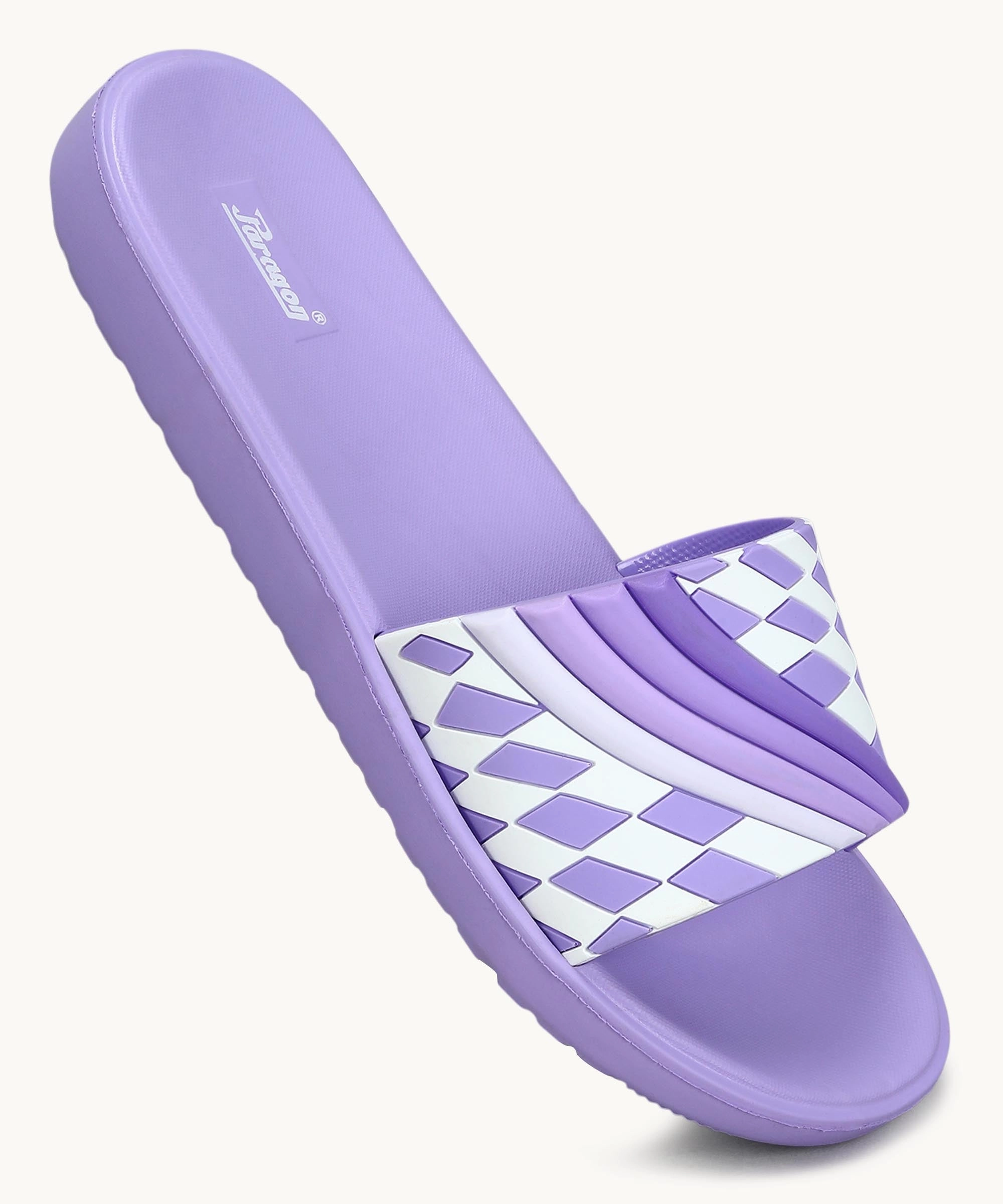 Paragon Women's Purple Sliders with Cushioned Sole for Everyday Use Leather Reef Flip Flops