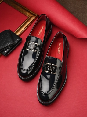 Loafers Slip Off Heel Flambe Black Chunky Loafers