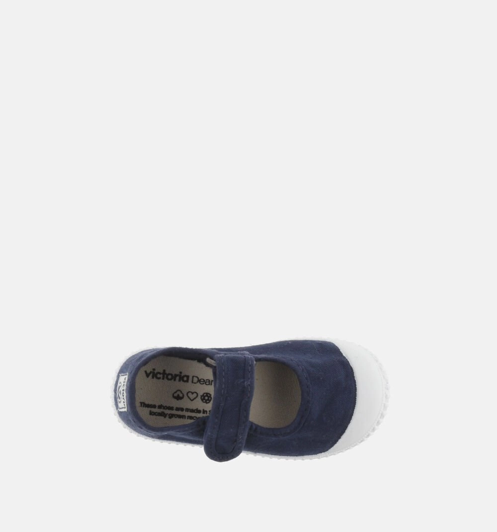 Casual Tennis Shoes Victoria Girl's DREC Recycled Canvas Mary Jane Shoes - Marino