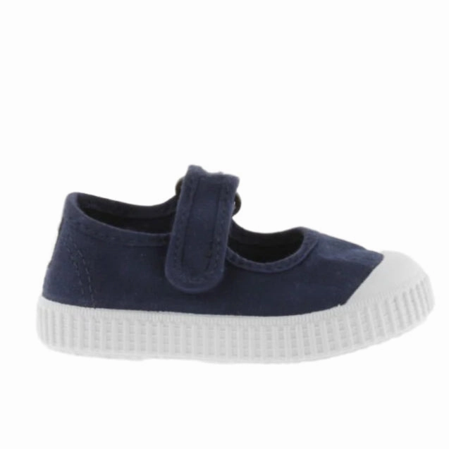 Victoria Girl's DREC Recycled Canvas Mary Jane Shoes - Marino Casual Shoes Size 9