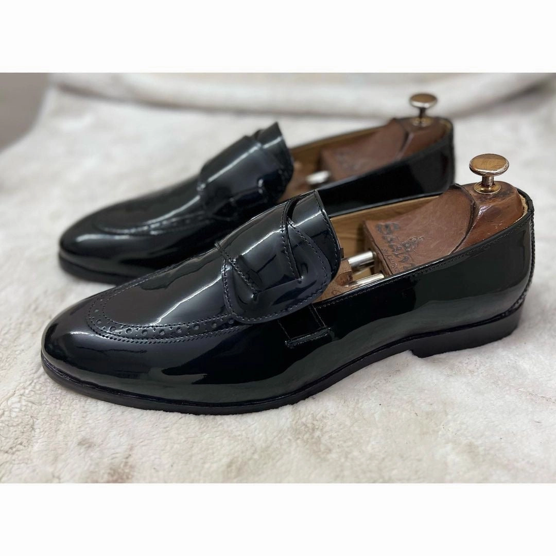 Stylish Loafers Patent Butterfly Loafers